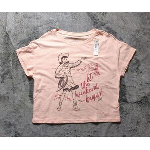 NWT Ariat Short Sleeve Oversized T Shirt Women's Size Small Peach